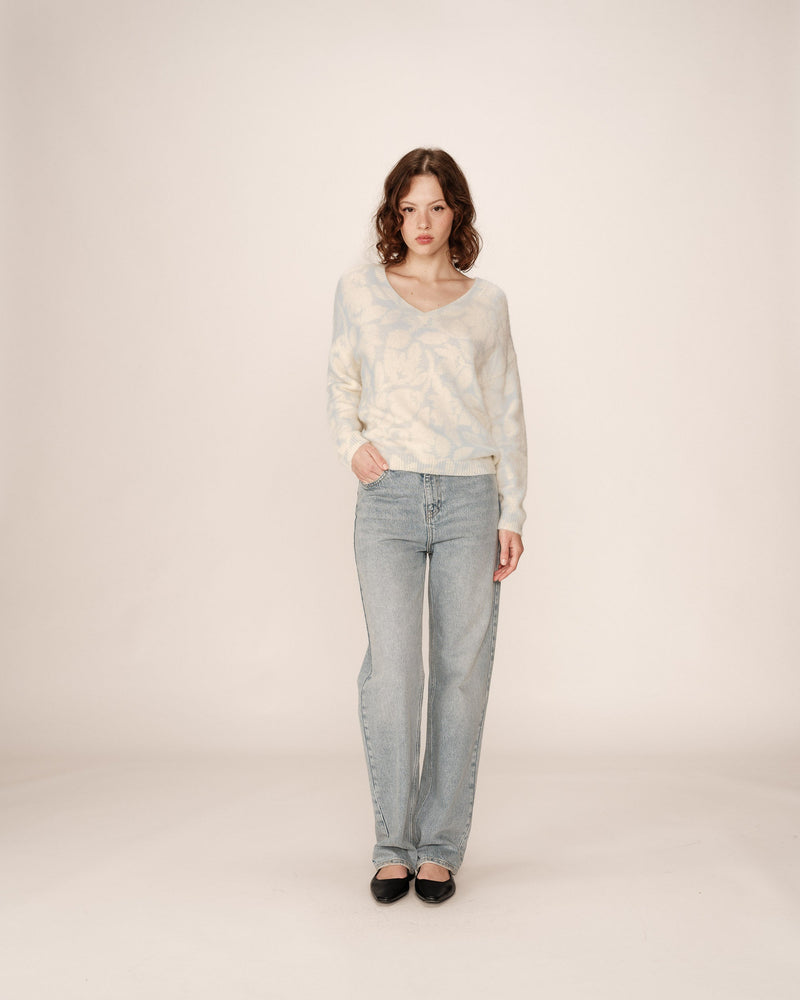 Paloma Sky Patterned Oversized Sweater