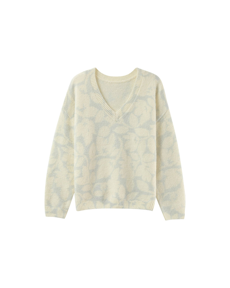 Paloma Sky Patterned Oversized Sweater