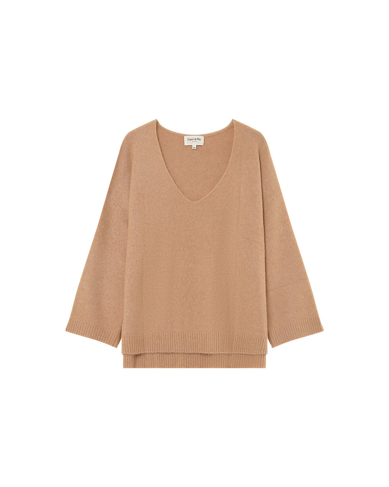 Pul 3/4 Sleeves Camel Paltrow