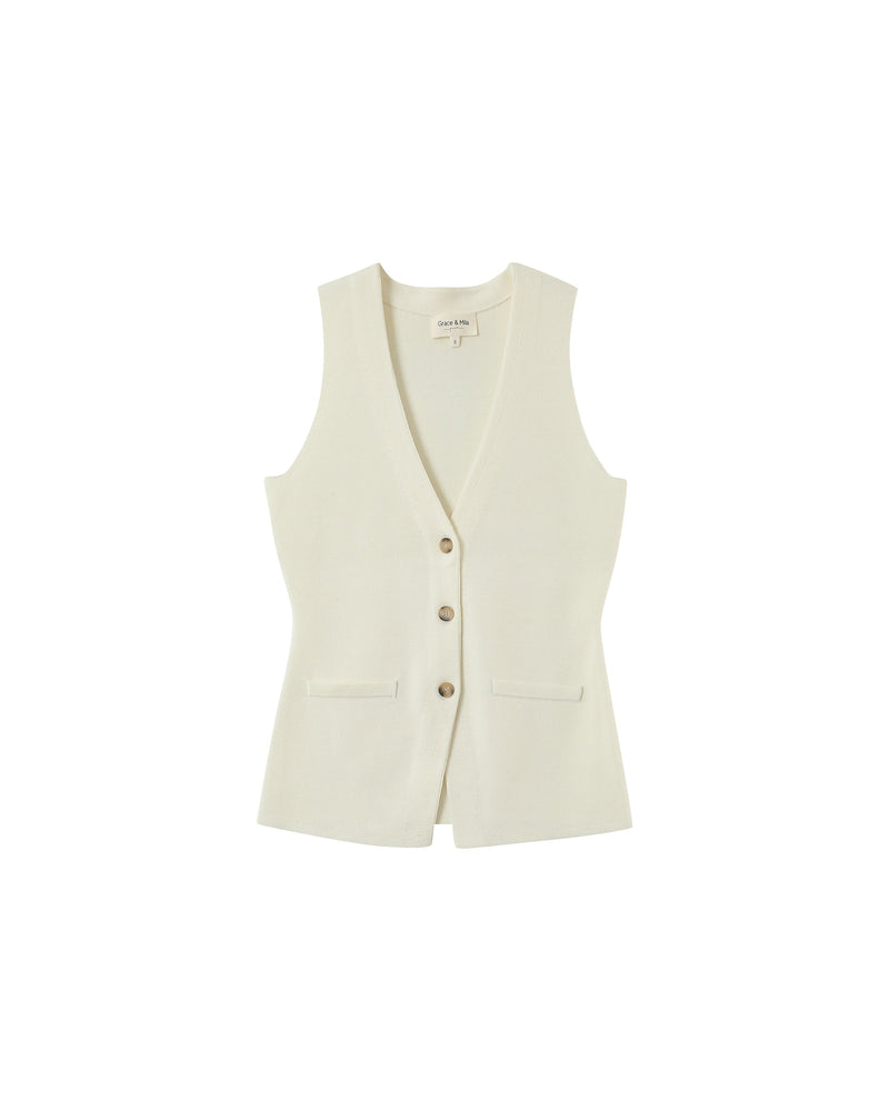Panama Vest - Ecru
