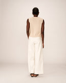 Ecru Pancake Vest