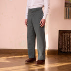 Pantalon Large En Coton Vert