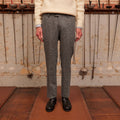 Pantalon En Flanelle De Laine Gris Pucé