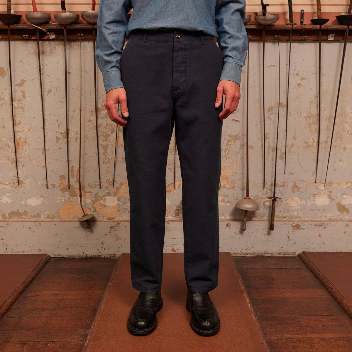 Pantalon Décontracté Marine