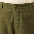 Pantalon Décontracté En Moleskine De Coton Vert Forêt