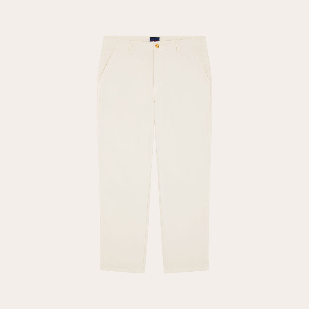 Pantalon Décontracté En Moleskine De Coton Écru