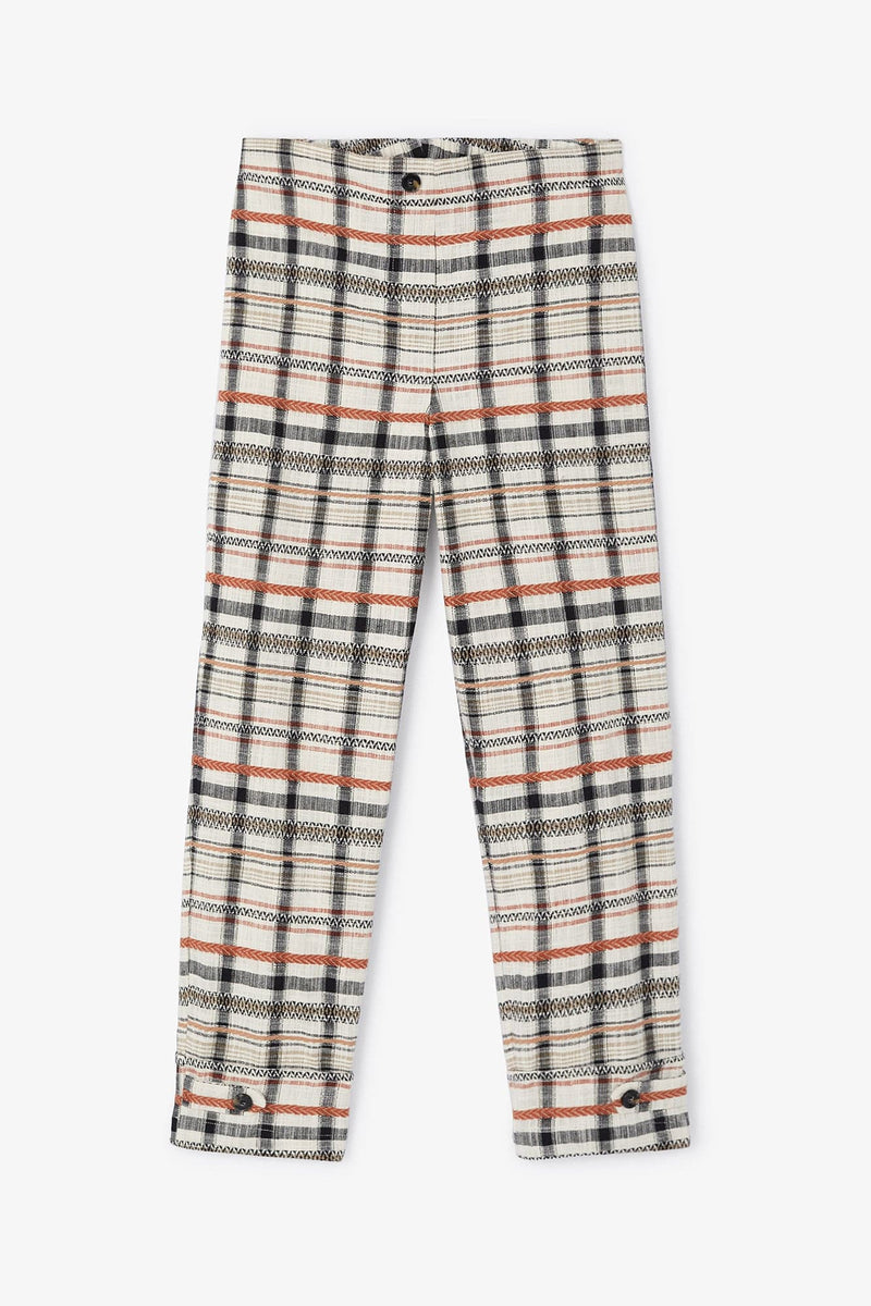 Pantalon Aris Carreaux Camel