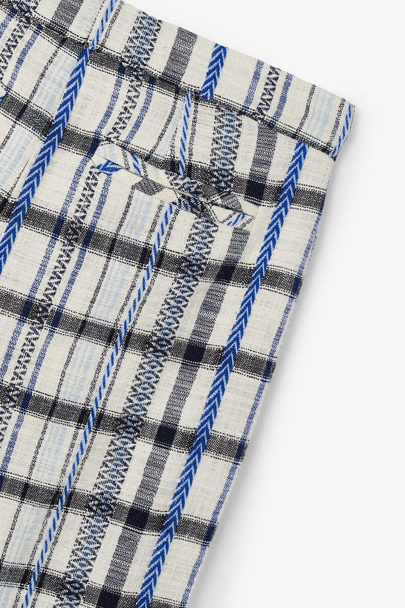 Pantalon Bruno Carreaux Bleu