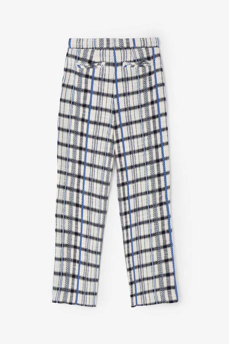 Pantalon Bruno Carreaux Bleu