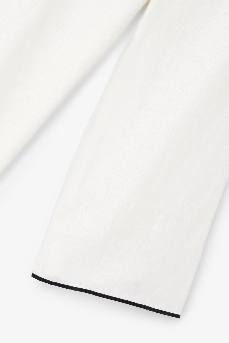 Pantalon Feston Fil Blanc