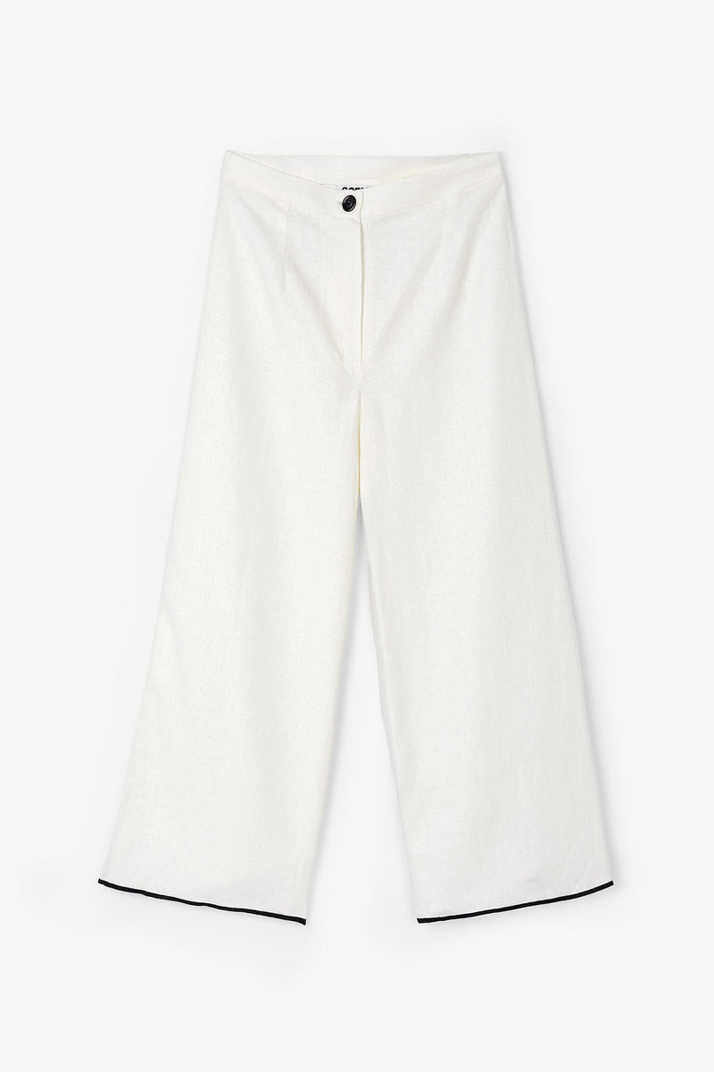 Pantalon Feston Fil Blanc