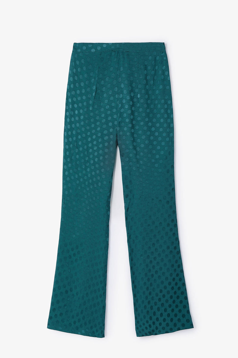Pantalon Sixties Crop Jacquard Pois Canard