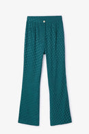 Pantalon Sixties Crop Jacquard Pois Canard