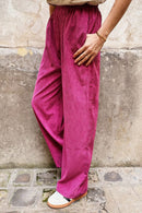 Pantalon Inès Velours Fuschia