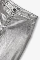 Pantalon Pete Cuir Argenté