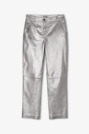 Pantalon Pete Cuir Argenté