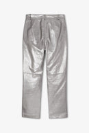 Pantalon Pete Cuir Argenté