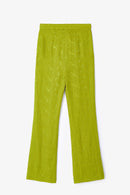 Pantalon Sixties Crop Jacquard Rustique Pistache