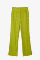 Pantalon Sixties Crop Jacquard Rustique Pistache