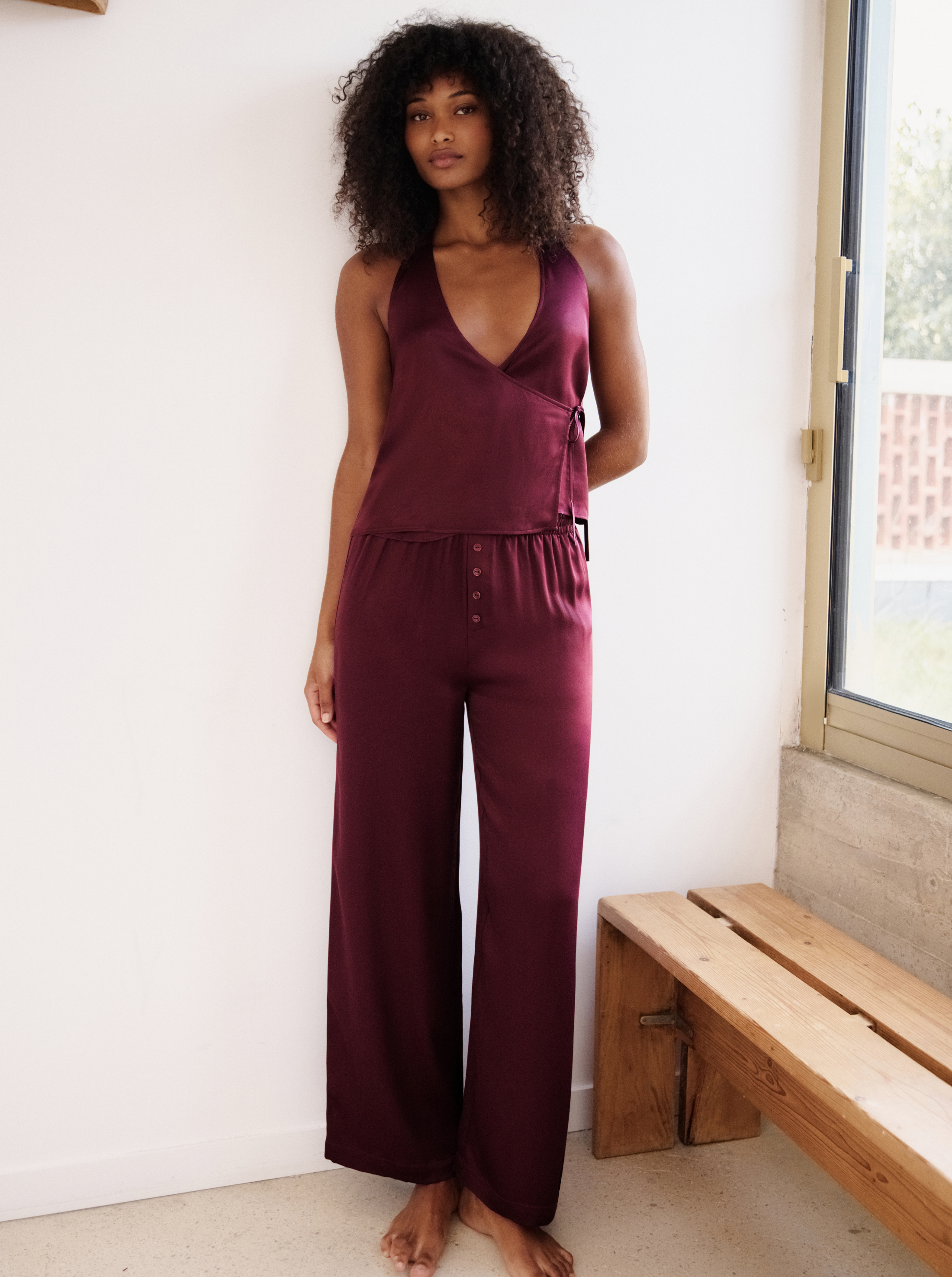 Silky Wine pants | Homewear | NOO