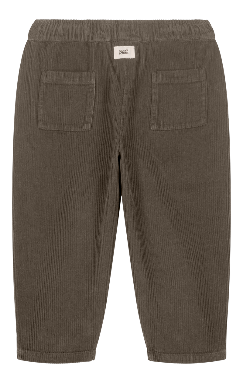 Pantalon Carrot Corderoy Taupe Foncé