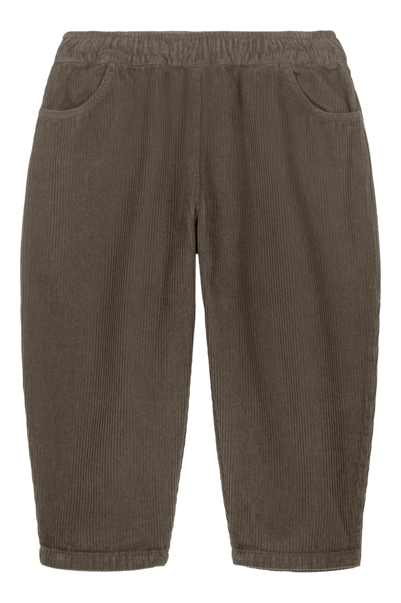 Pantalon Carrot Corderoy Taupe Foncé