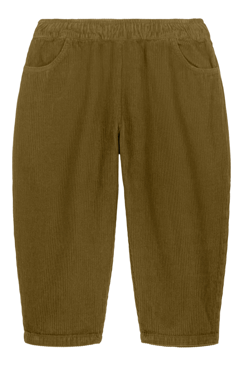 Pantalon Carrot Corderoy Vert Nutria