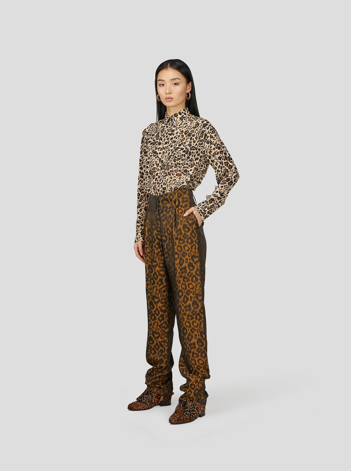 Pantalon Jojo Léopard Bronze