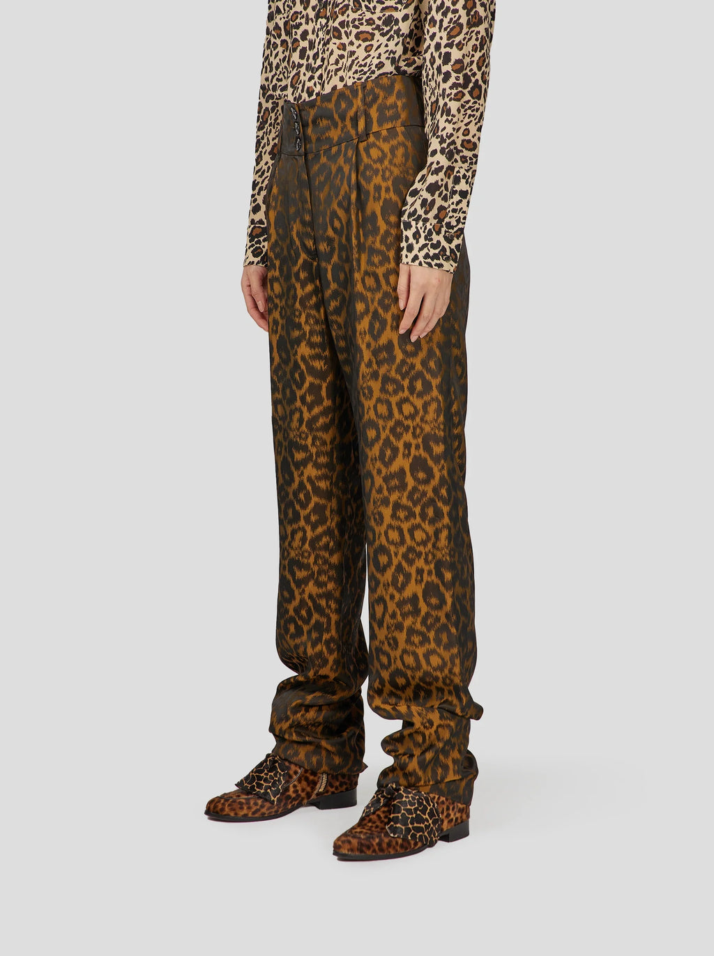 Pantalon Jojo Léopard Bronze