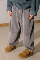 Pantalón De Franela Gris Terciopelo Porgy