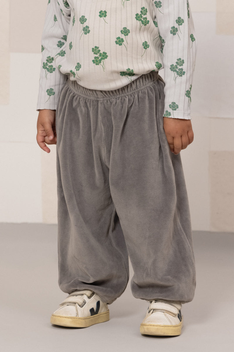 Pantalón De Franela Gris Terciopelo Porgy