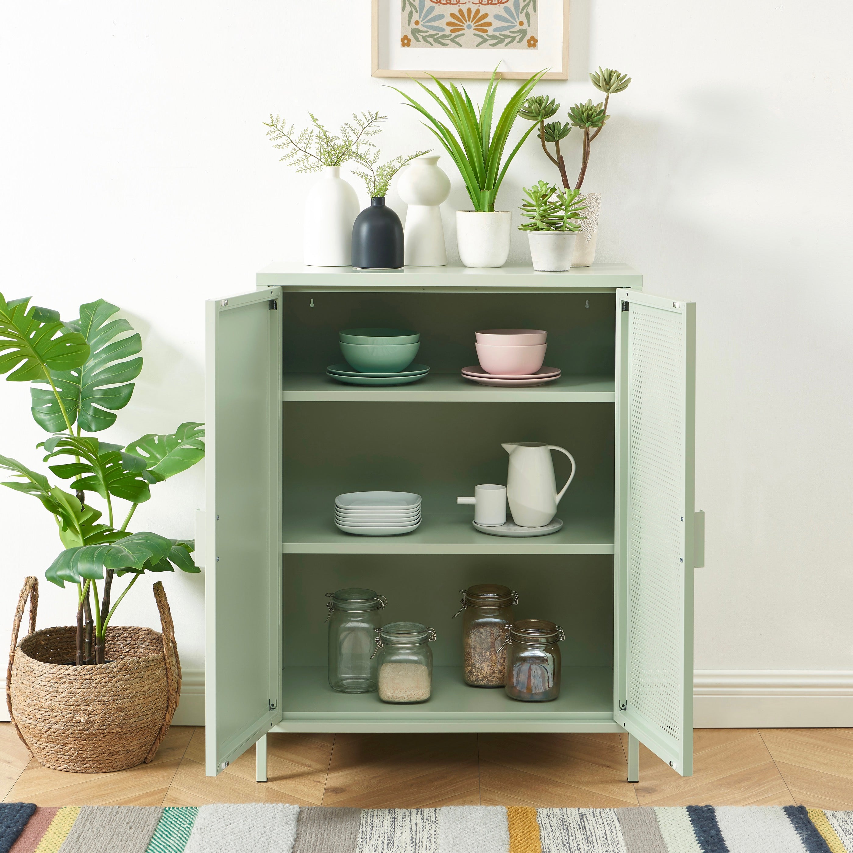 Buffet - Metal - Almond Green