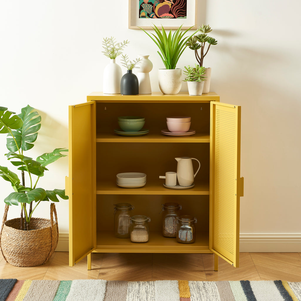 Sideboard - Metal - Mustard Yellow