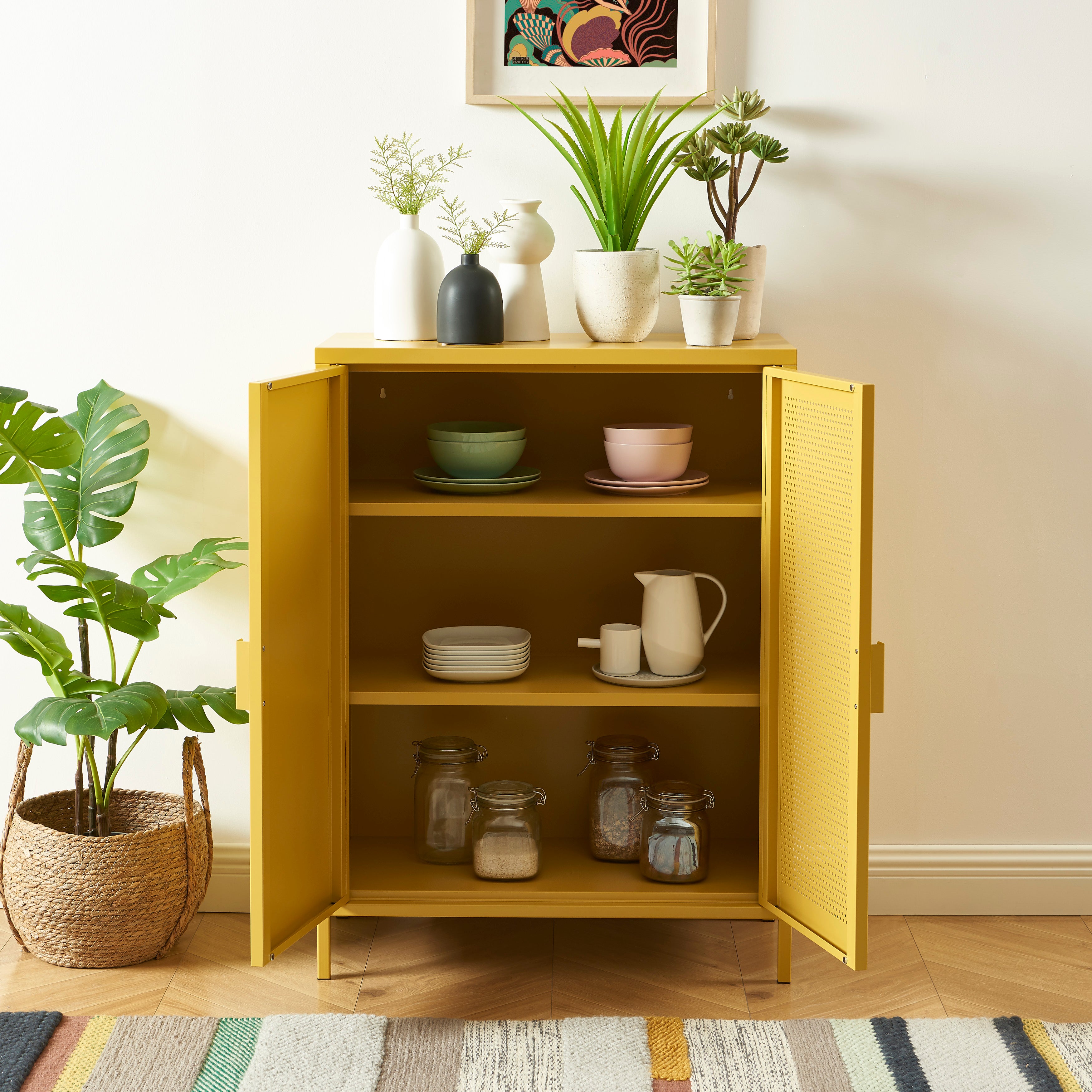 Sideboard - Metal - Mustard Yellow