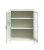 Buffet - Beige Sable - Portes En Verre Cannelé