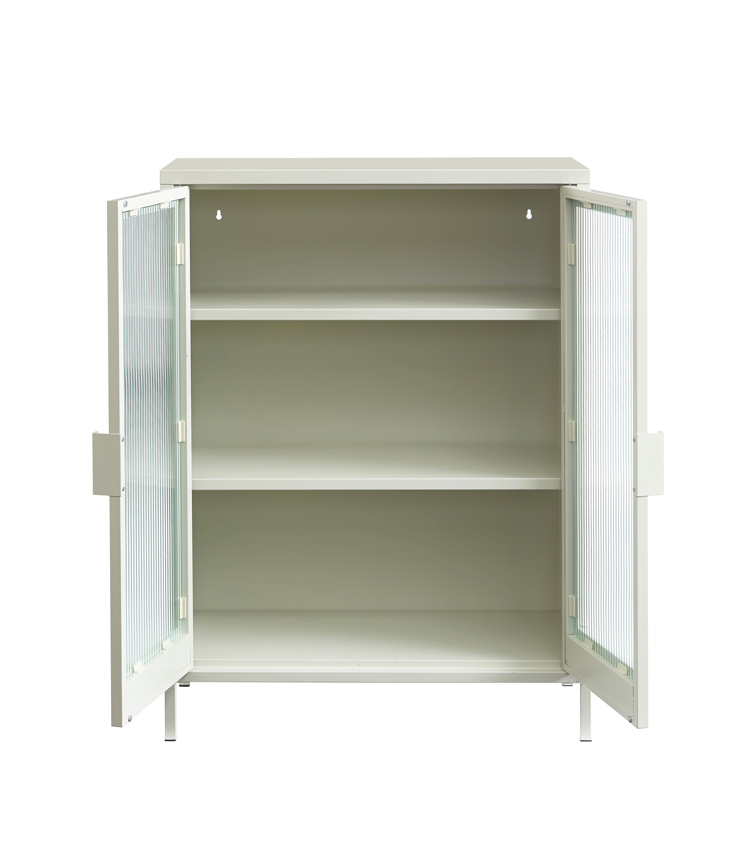 Buffet - Beige Sable - Portes En Verre Cannelé