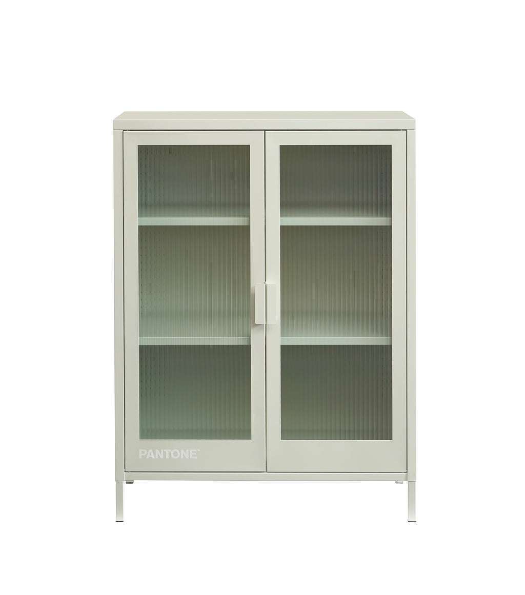 Buffet - Beige Sable - Portes En Verre Cannelé