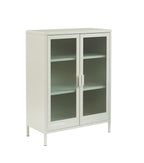 Buffet - Beige Sable - Portes En Verre Cannelé