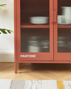 Buffet - Terracotta - Portes En Verre Cannelé