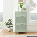 Meuble À Chaussures - Métal - Vert Amande