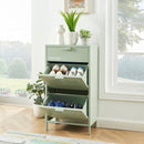 Meuble À Chaussures - Métal - Vert Amande