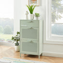 Meuble À Chaussures - Métal - Vert Amande