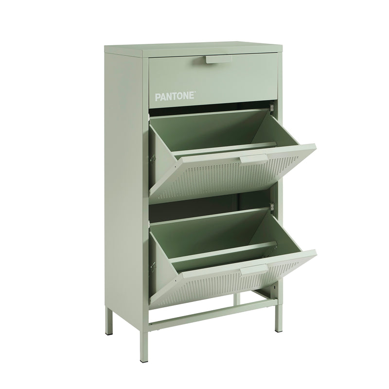 Meuble À Chaussures - Métal - Vert Amande