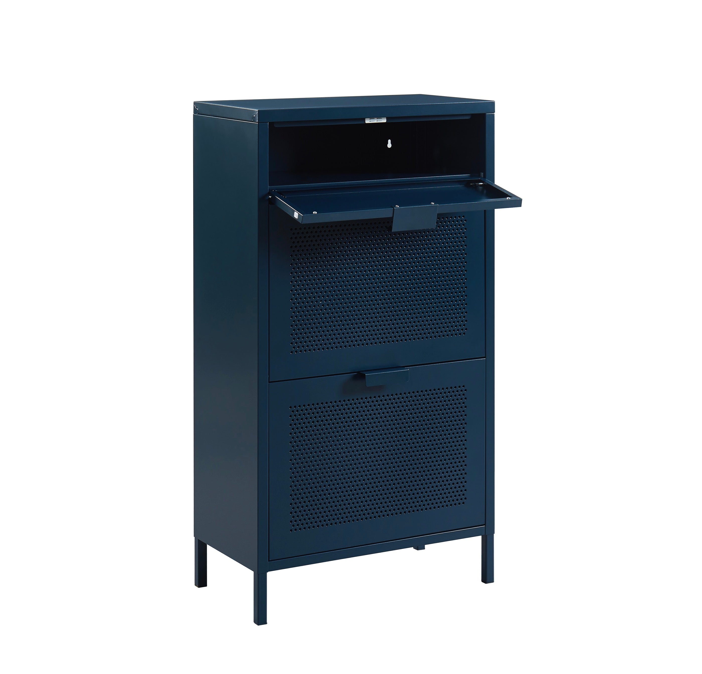 Shoe Cabinet - Metal - Midnight Blue