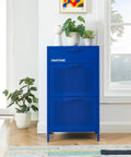 Shoe Cabinet - Metal - Electric Blue