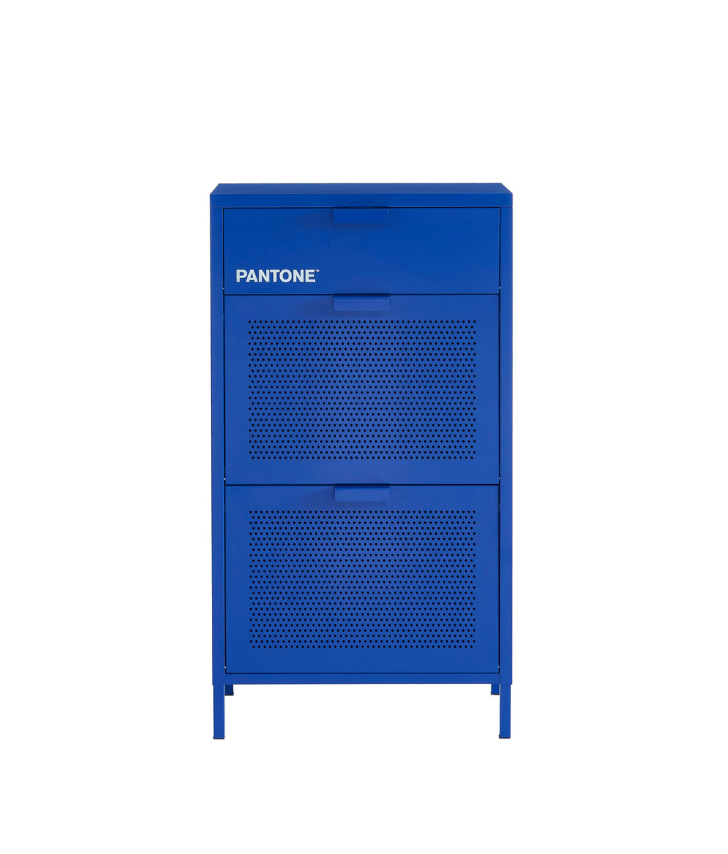 Shoe Cabinet - Metal - Electric Blue