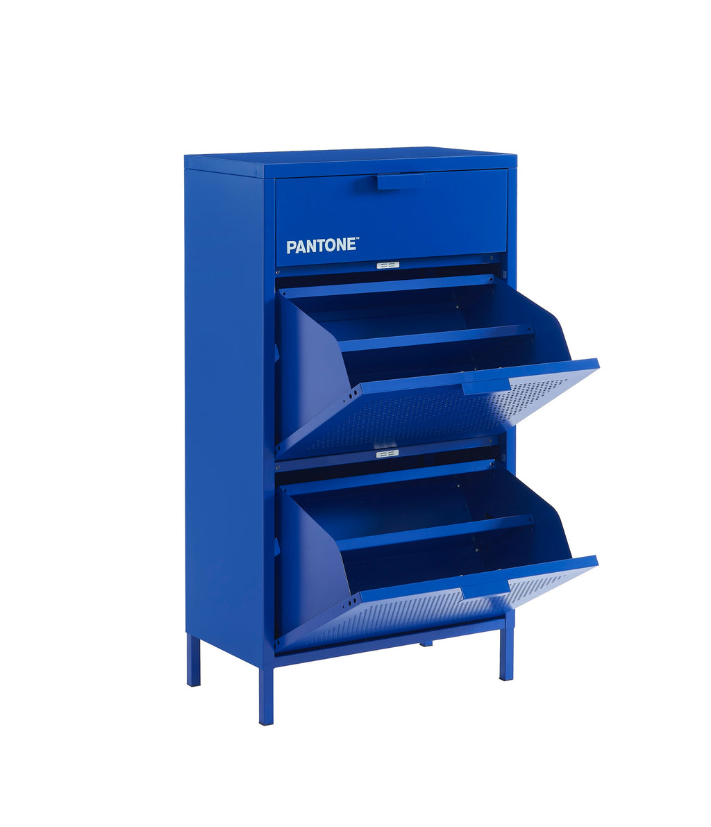 Shoe Cabinet - Metal - Electric Blue