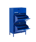 Shoe Cabinet - Metal - Electric Blue