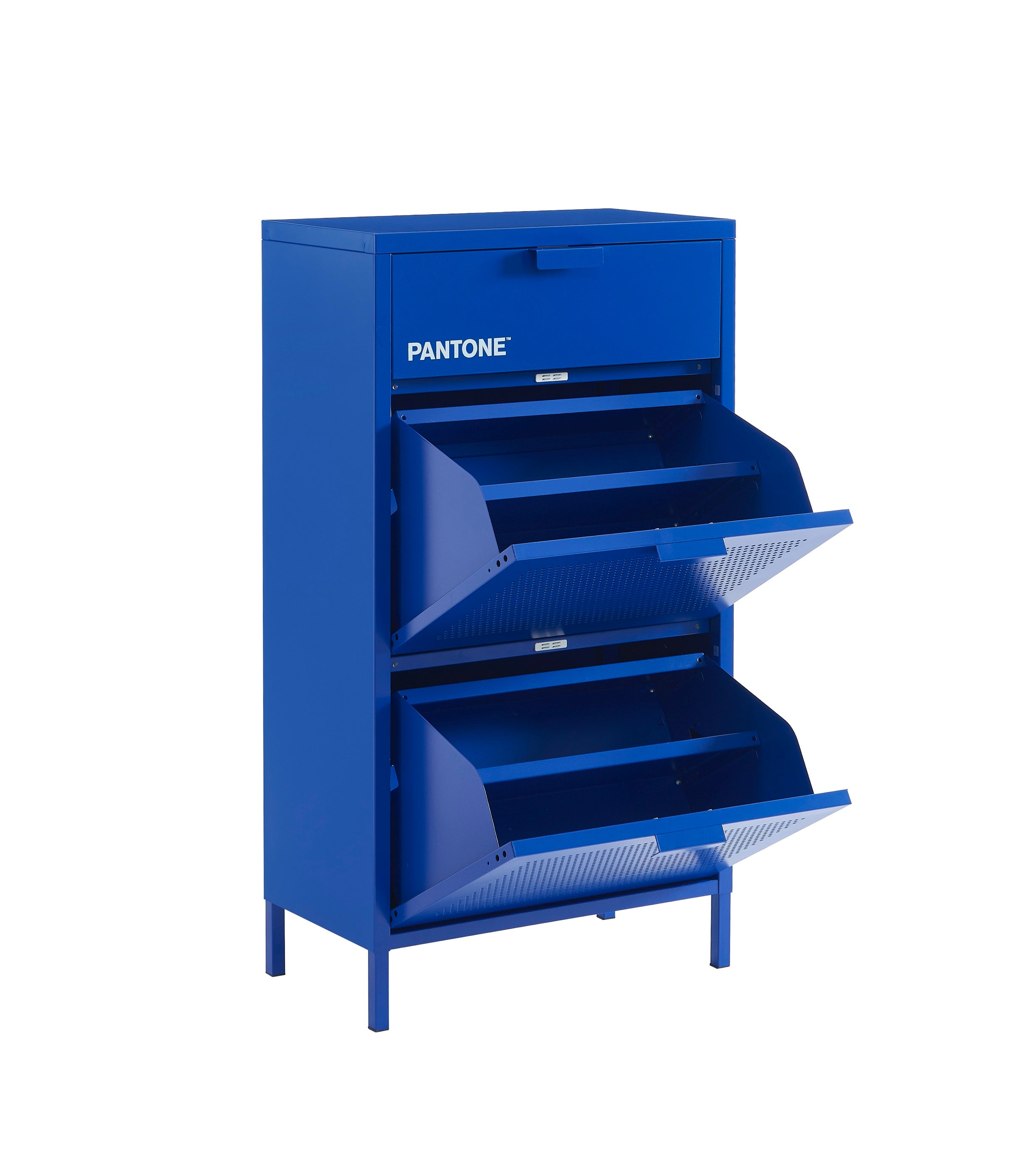 Shoe Cabinet - Metal - Electric Blue