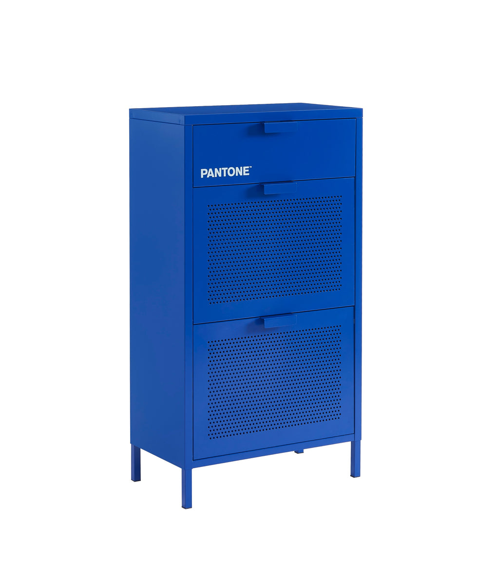 Shoe Cabinet - Metal - Electric Blue